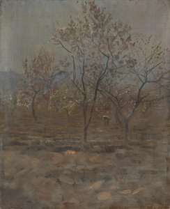 Trees in Blossom by Laszlo Mednyanszky